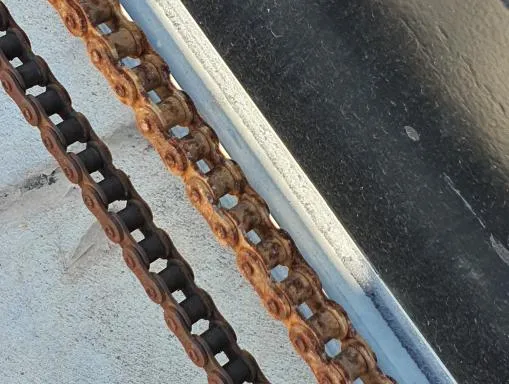 Safe Operating Procedure – Sliding Gate 6 Rusted gate motor chain