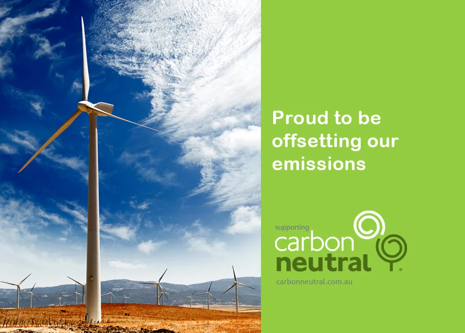 Our Commitment 4 carbon neutral promotional graphic 1